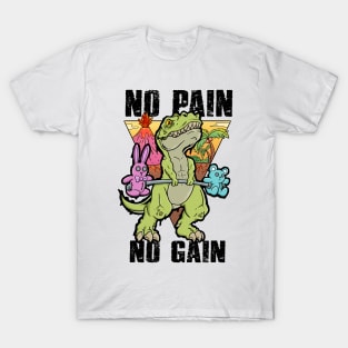 Gym Dinosaur: No Pain, No Gain T-Shirt